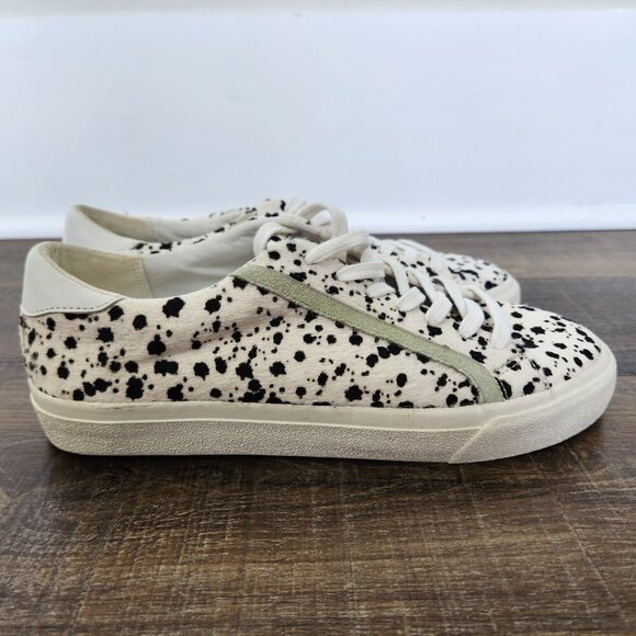 Madewell Sidewalk Sneakers Womens 8.5 Low Top Calf Hair Spotted Suede Lace Up - Picture 5 of 11